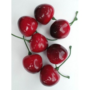 100 Red Cherries, Artificial Faux Imitation Fruit, Replica Drupes, Cherry Fruits   291022176332